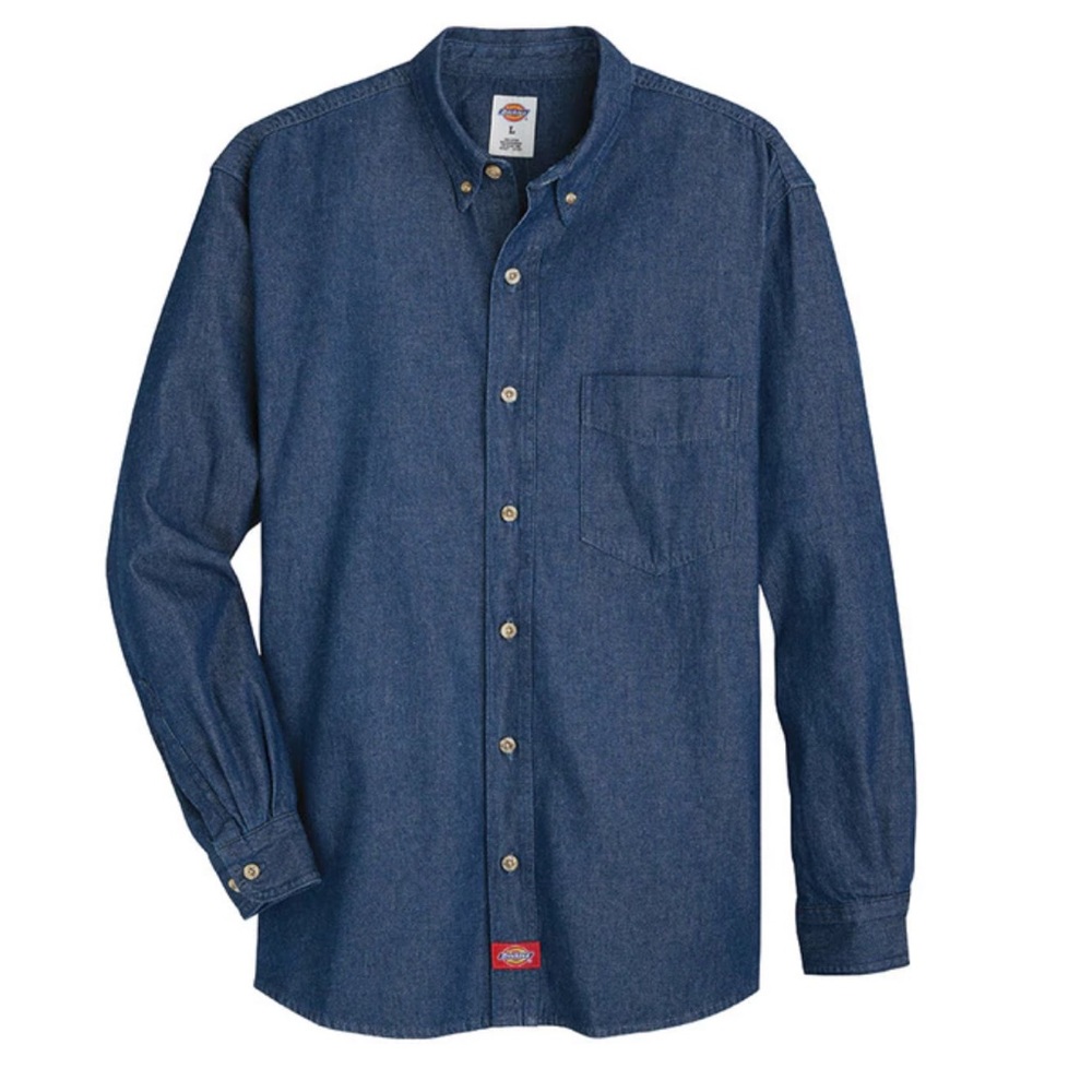 DICKIES | Denim Long Sleeve Button Up Shirt